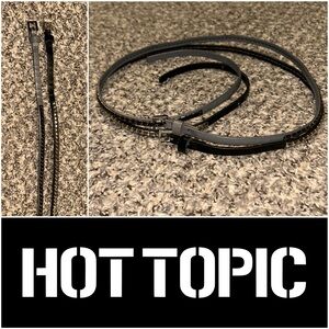 Hot Topic Vintage Black/Grey Studded Thin Belt Set